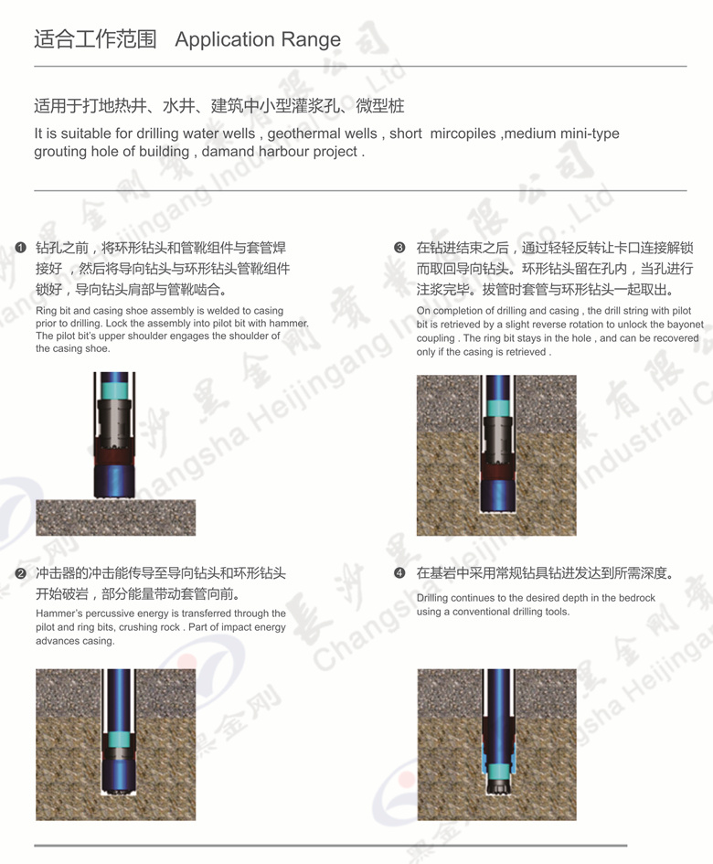 对心跟管钻具