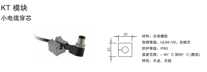 KT 模块小电缆穿芯