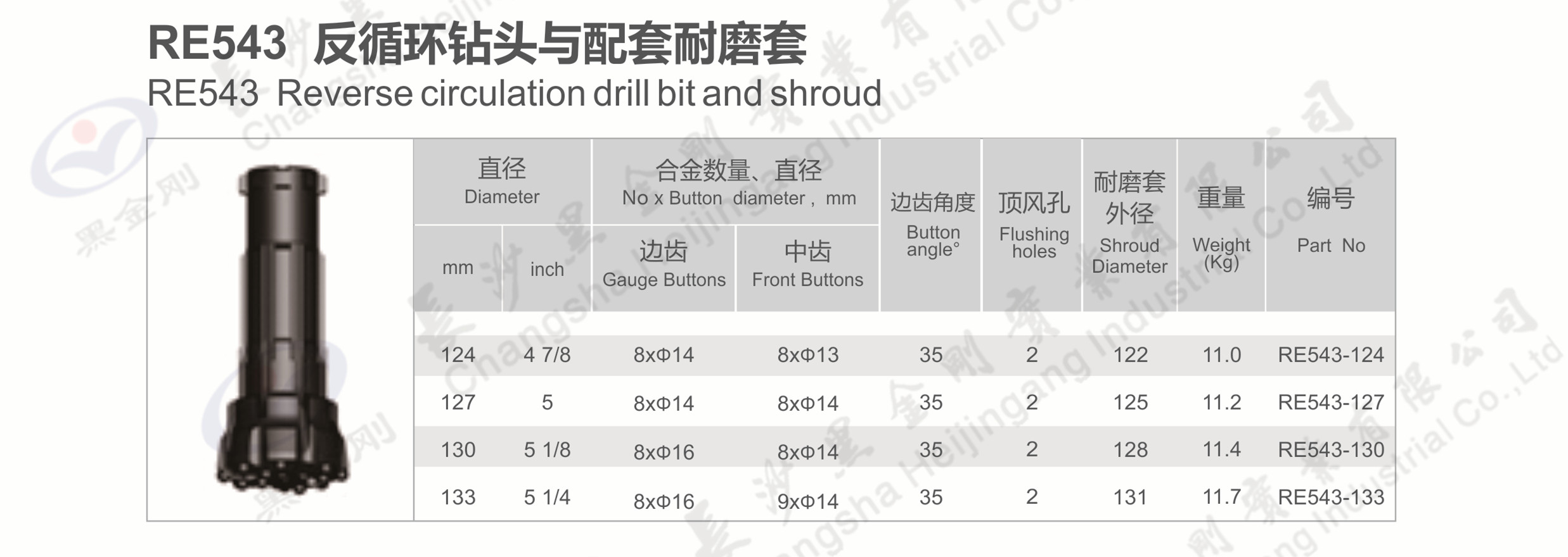 RE543  反循环钻头