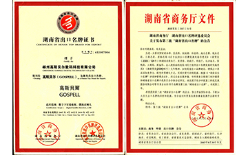 2007湖南省出口名牌