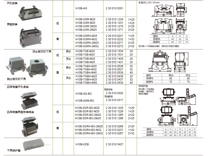 H10B 帶雙扣外殼