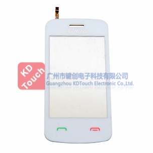 Flat resistive touch screen