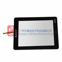 Flat resistive touch screen