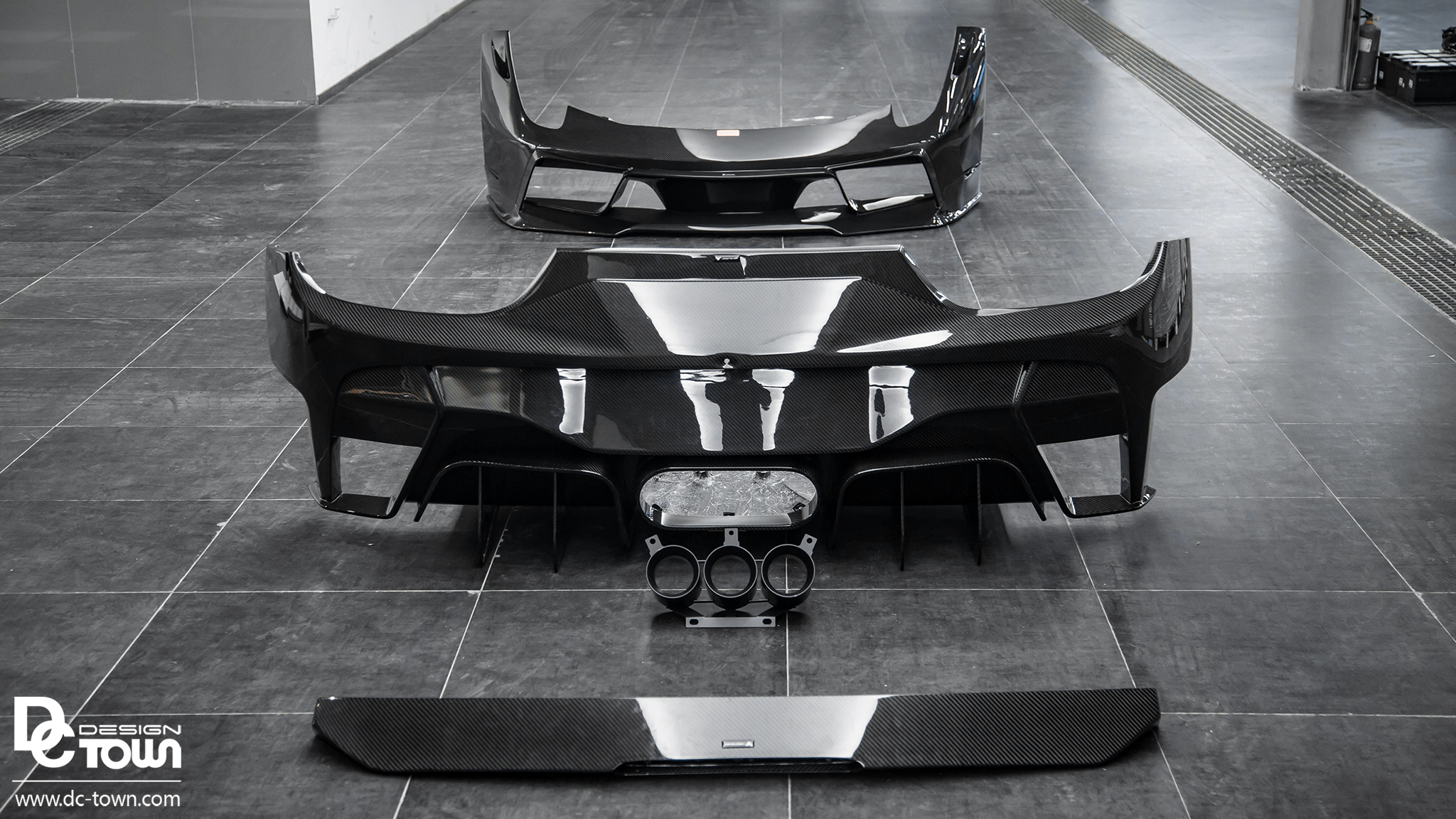法拉利458  改装Vorsteiner碳纤维前后杠 碳纤维尾翼
