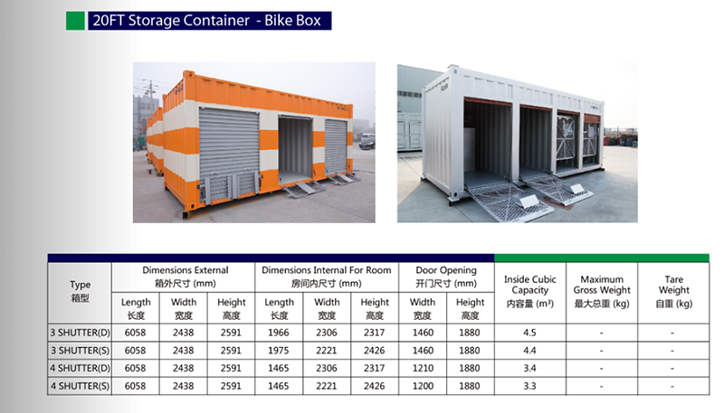 20FT Storage Container - Bike Box