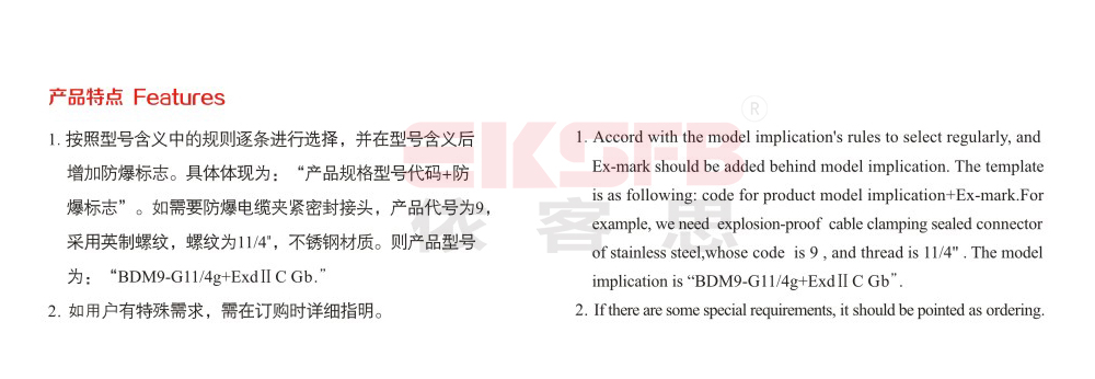 BDM-系列防爆電纜夾緊密封接頭