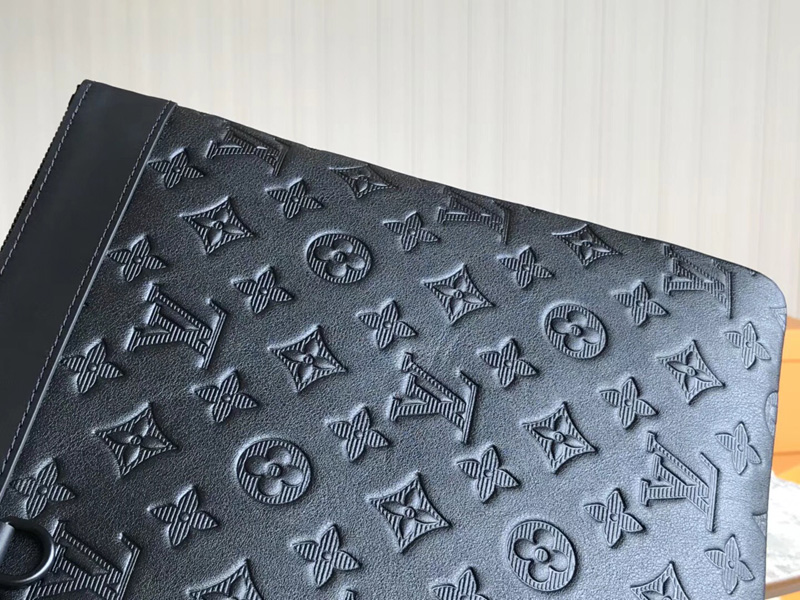 Louis Vuitton Monogram Shadow Embossed Black Pochette Apollo Bag M62903  2018