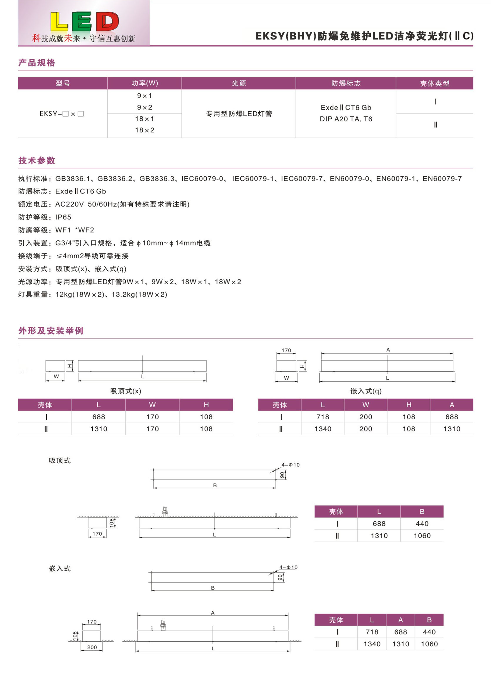 防爆免维护LED照明