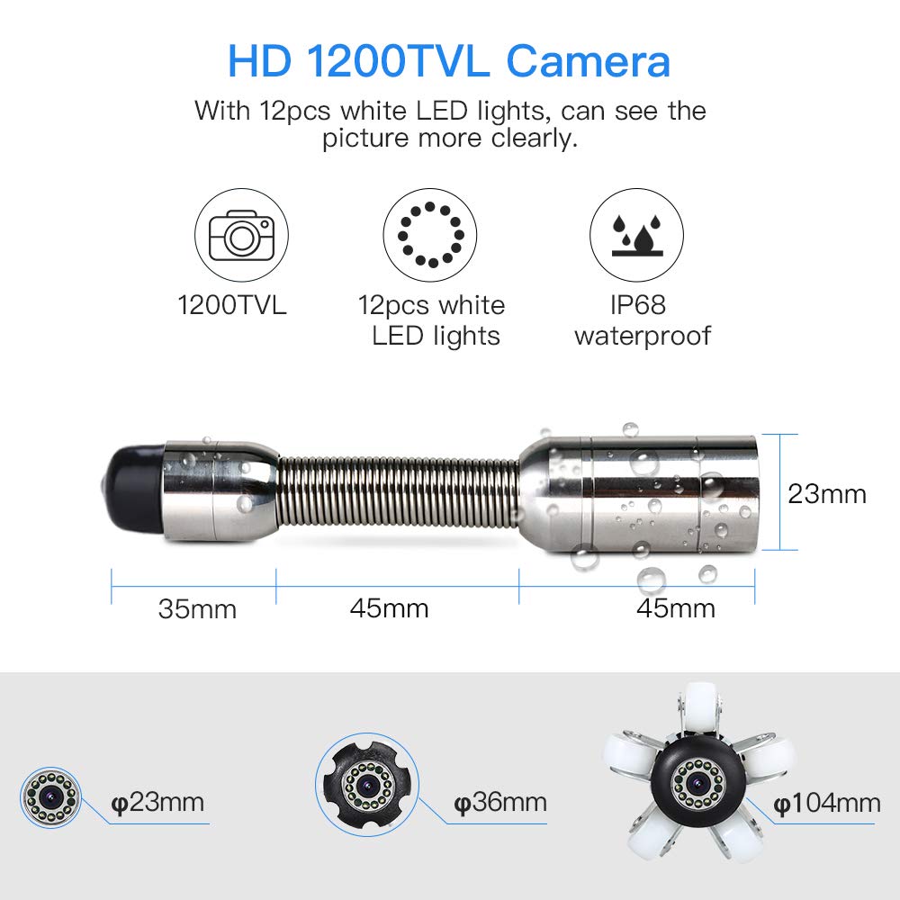 Endoscope Industriel, Caméra d'inspection de Serpent Endoscope 20M