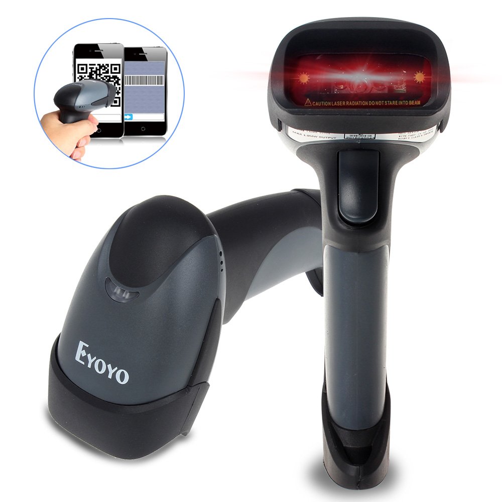 QR Barcode Scanner Eyoyo Wired Handheld 1D 2D USB CCD Barcode Reader For Mobile Payment Computer Screen Scan