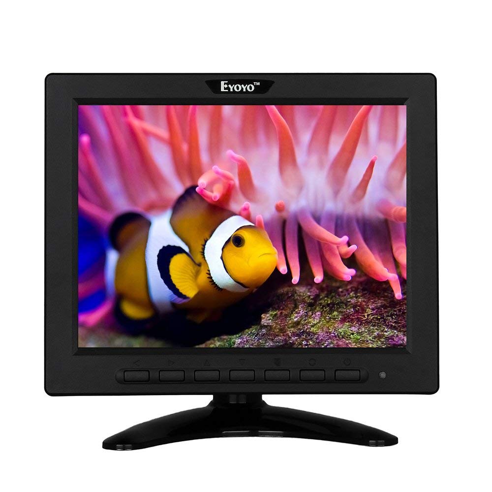 Eyoyo Écran 17 Pouces 4:3 Moniteur LCD TFT Couleur 1024 x 768 1080P CCTV  HDMI HD avec Sortie écouteur BNC VGA AV HDMI USB et de Haut-Parleur intégré  (17 Pouces 1024X768) : : Informatique