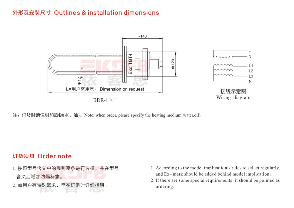 BDR-系列防爆電加熱器