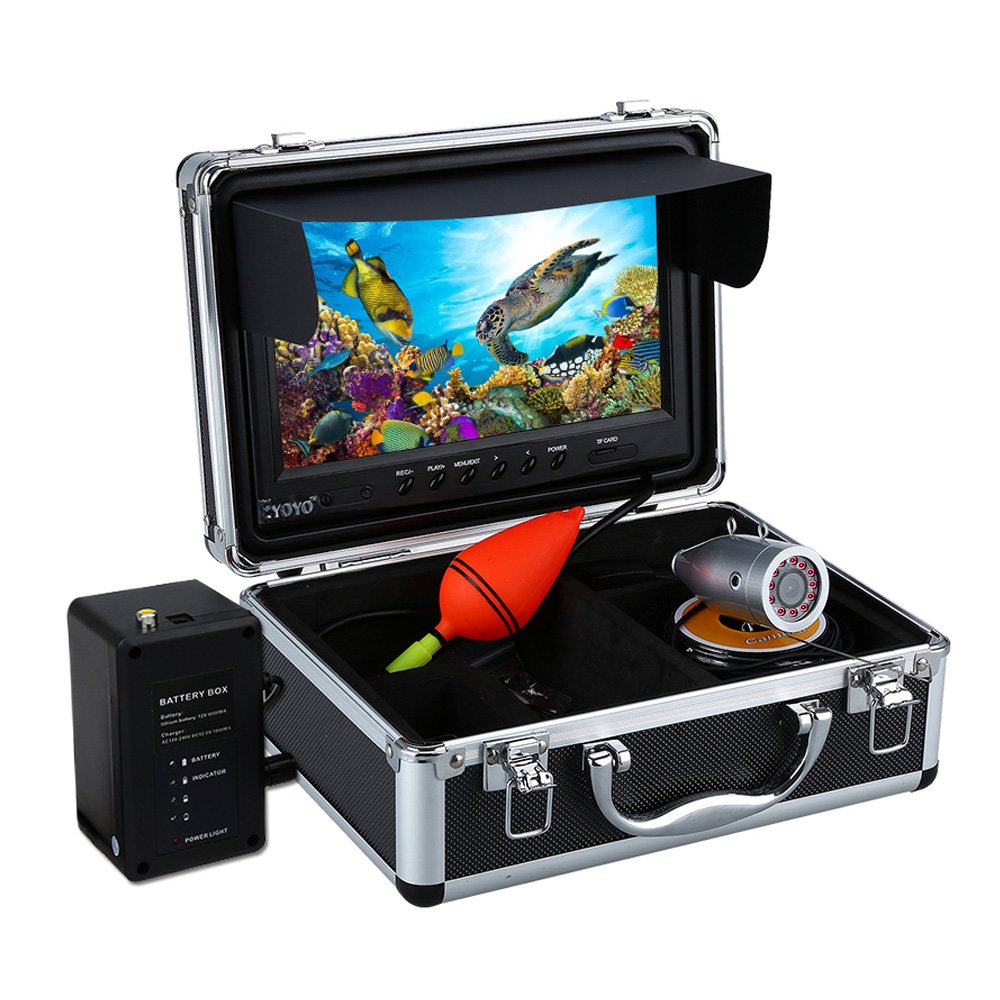Portable EYOYO 15m 49ft 71000TVL Fish Finder Fishing DVR Video Camera White LED