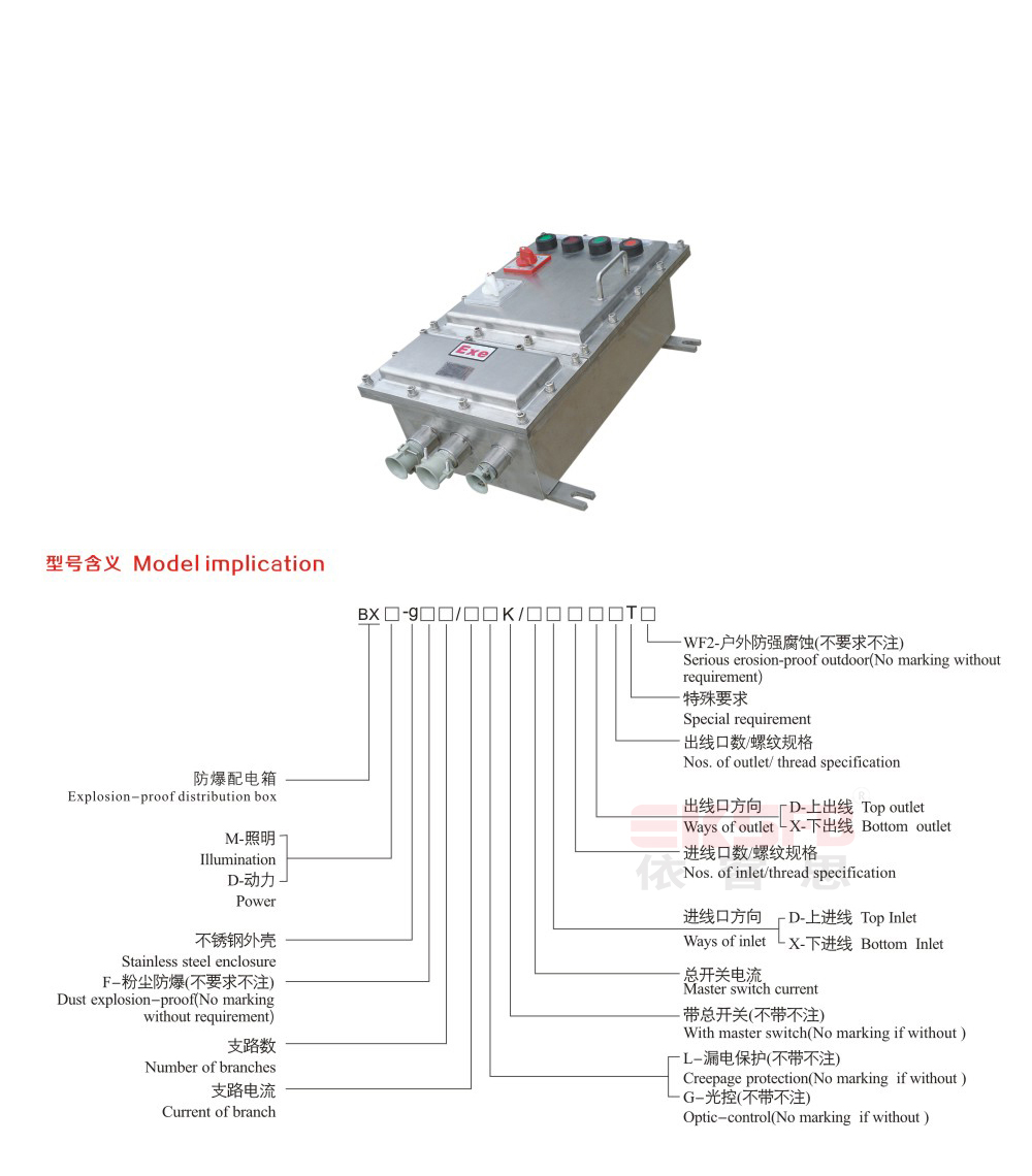 BX-g系列防爆防腐照明（動(dòng)力）配電箱