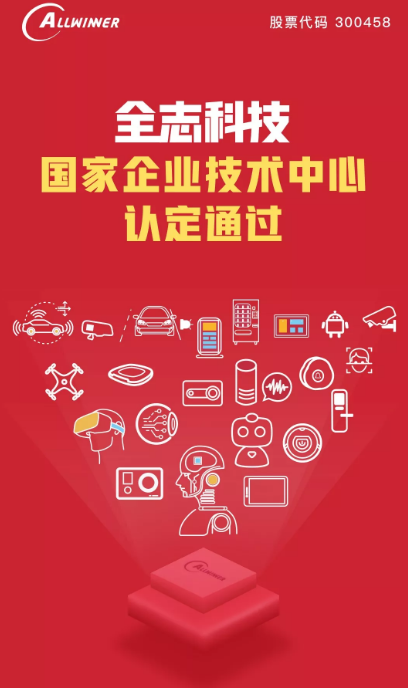全志科技荣获国家企业技术中心认定 全志科技荣获国家企业技术中心认定