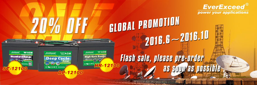 EverExceed Global Promotion on VRLA Batteries