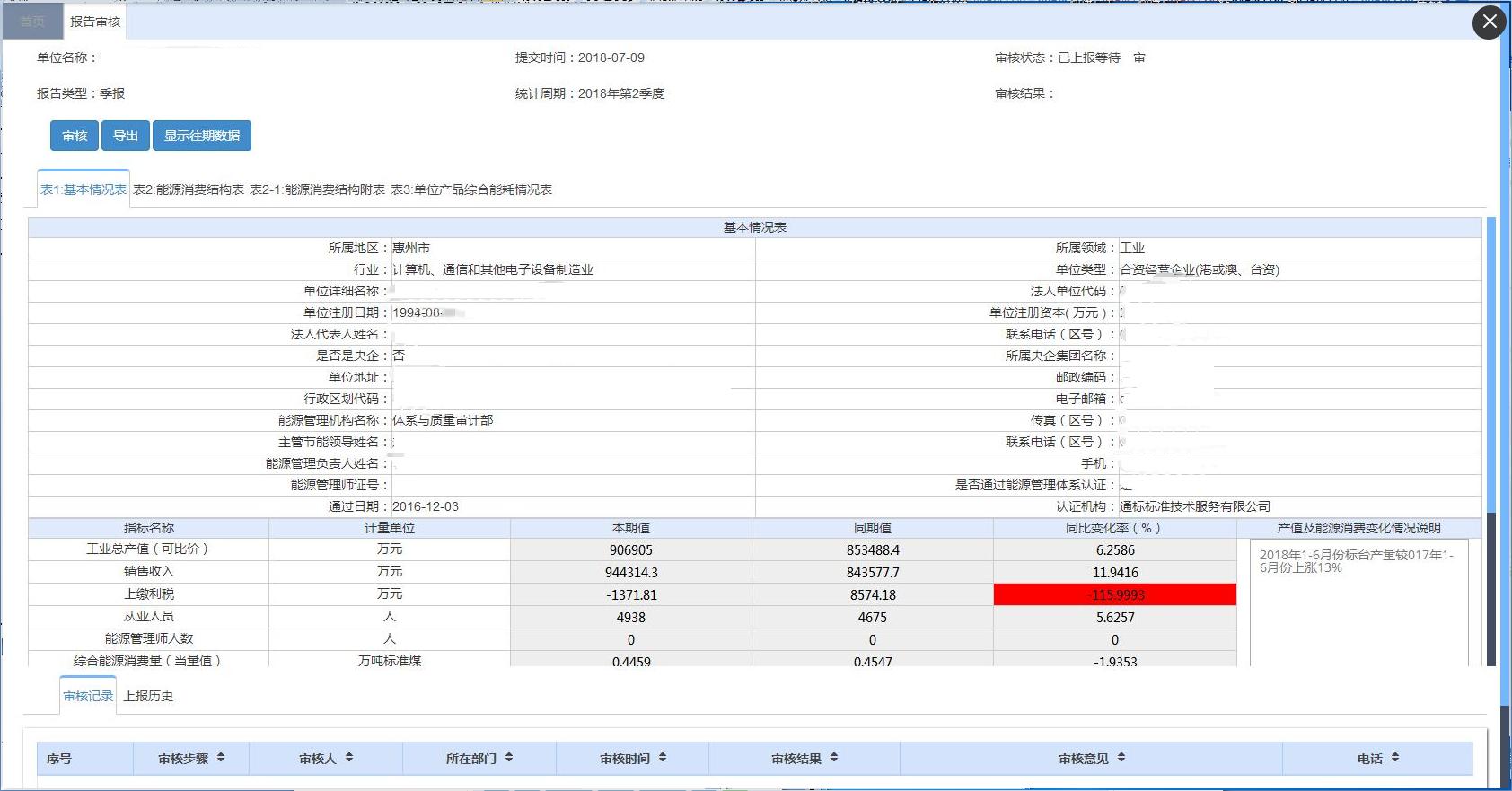 能源利用状况报告填报管理系统