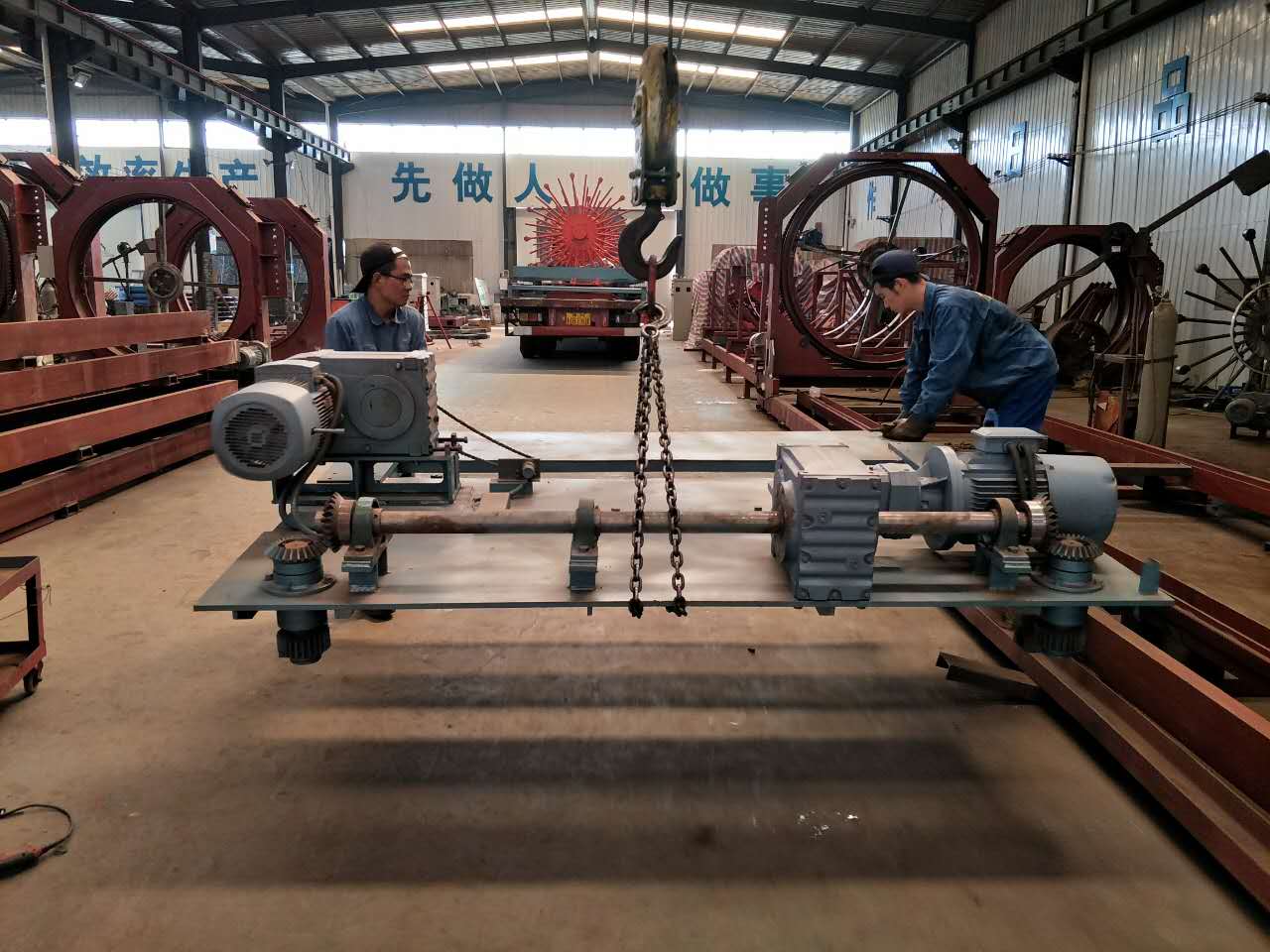 FH2000数控钢筋笼滚焊机顺利抵达河南省三门峡市