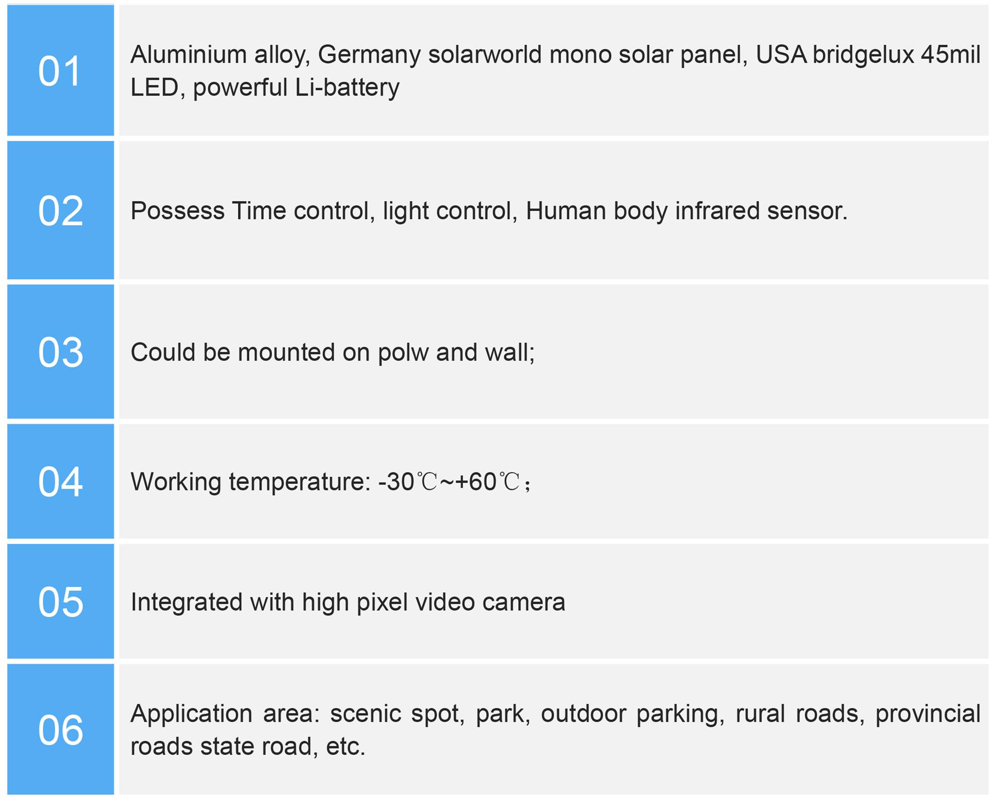 Solar street light  with Camera  (With Sensor)