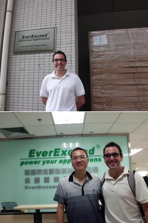 A friend from South America visiting EverExceed solar panel factory 