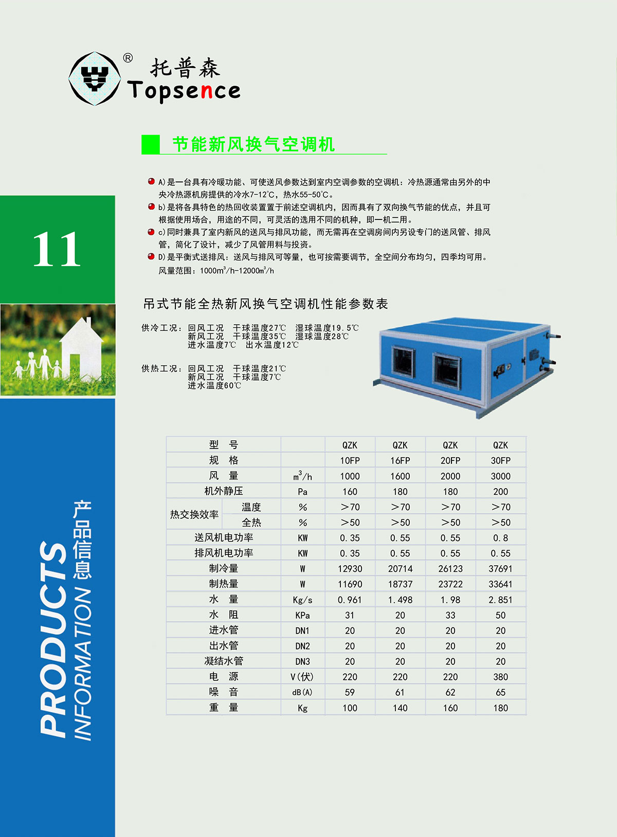 节能型新风换气空调机 节能型新风换气空调机