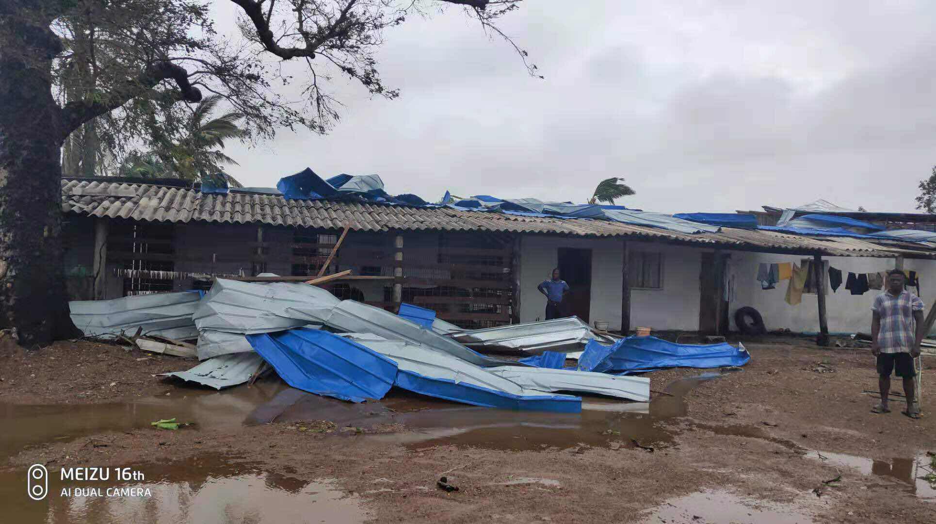  莫桑比克貝拉辦事處遭颶風重創受災      公司上下積極有序應對開展災后自救