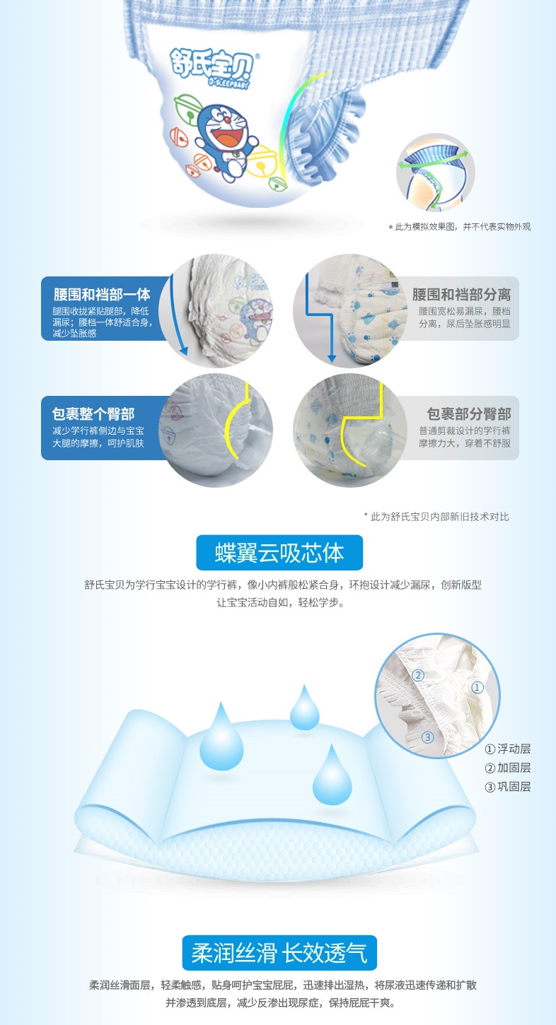 轻丝薄学行裤（超薄透气贴身 优选原材 非纸尿裤）