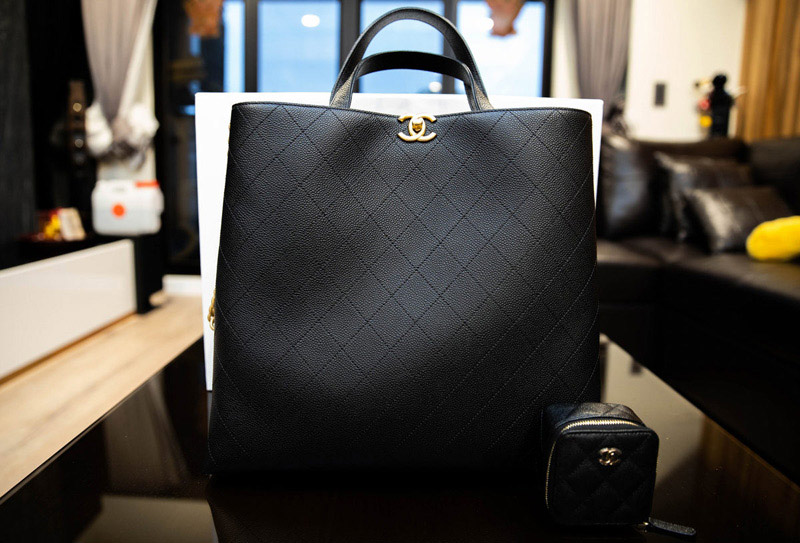 正品开箱Chanel大型購物包AS0312 B00170 94305 正品开箱Chanel大型購物包AS0312 B00170 94305