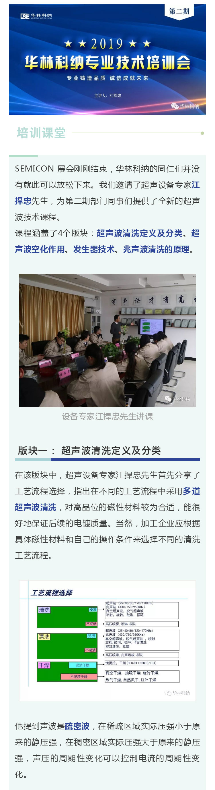 【培训动态】2019年华林科纳第二期超声设备专业技术培训会顺利举行