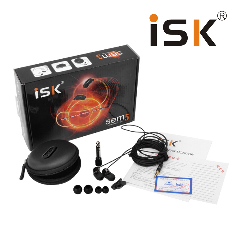 ISK 正品SEM5监听耳机(3米线长)