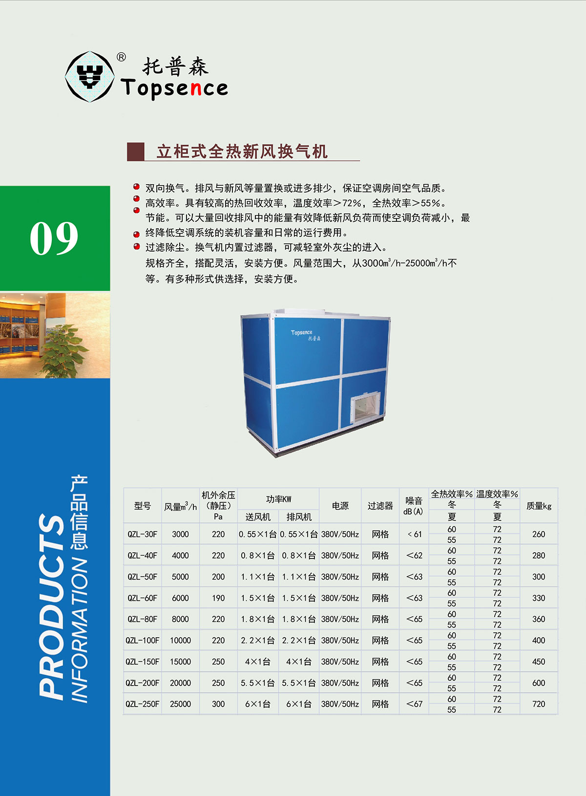 立柜式全热新风换气机 立柜式全热新风换气机