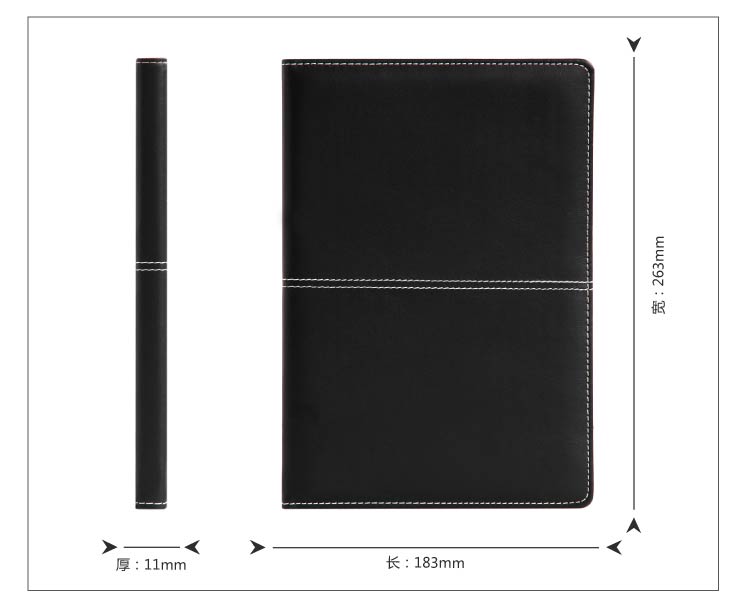 得力（Deli）3323 高级皮面笔记本/记事本（114张）