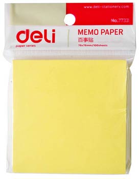 得力(Deli) 7733 N次贴\报事贴 76*76mm 单本装