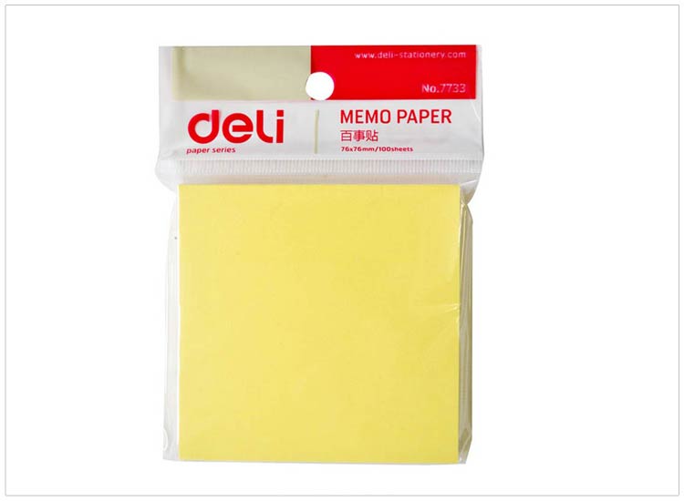 得力(Deli) 7733 N次贴\报事贴 76*76mm 单本装