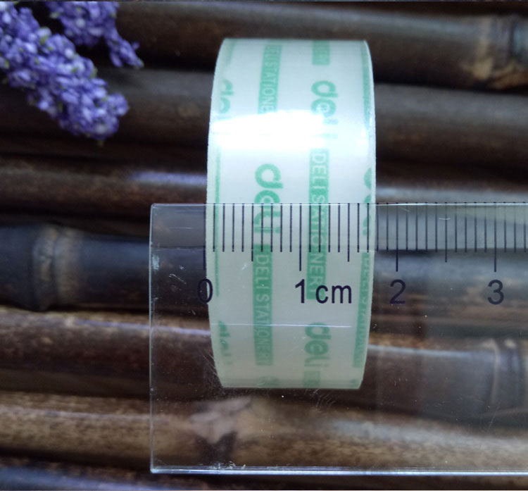 得力（Deli）30064 超透明文具胶带 18mm*20y 8个/筒
