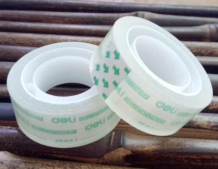 得力（Deli）30064 超透明文具胶带 18mm*20y 8个/筒