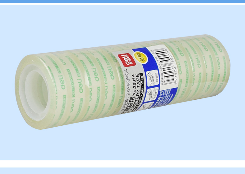 得力（Deli）30014 透明小胶带 12mm*20y 12卷/筒