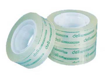 得力（Deli）30064 超透明文具胶带18mm*20y 单卷装
