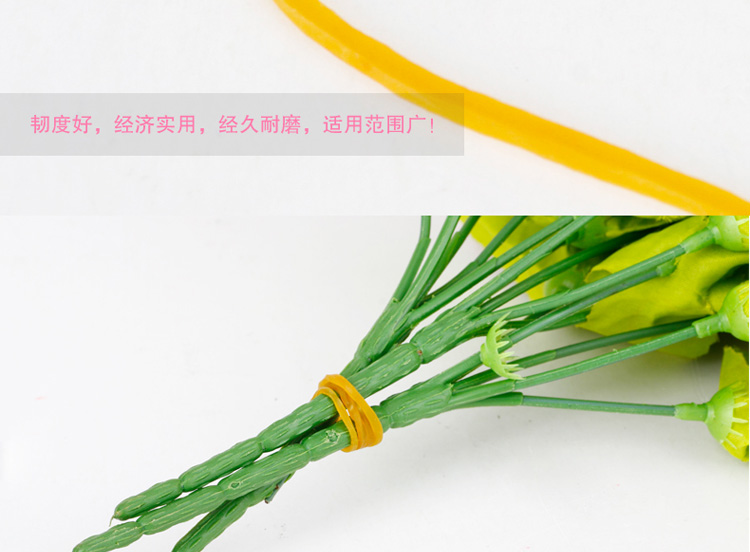 得力（deli）3218黄色橡皮筋 袋装橡皮圈 弹性强韧度好 不易断