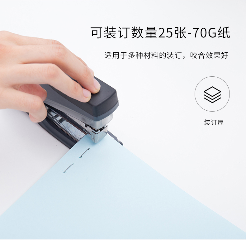得力(Deli) 0012 12号统一订书钉 1000枚/盒 24/6 可订25页