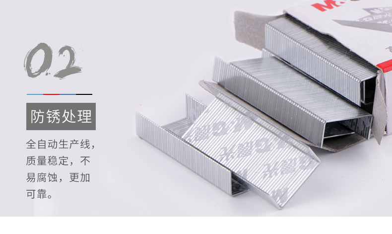 晨光（M&G）ABS92725 12号防伪订书钉 24/6 1000枚/盒