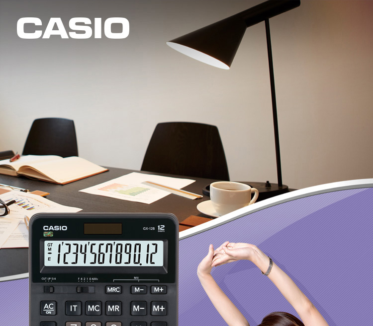 卡西欧（Casio）GX-12B 办公商务型计算器 12位数大屏幕
