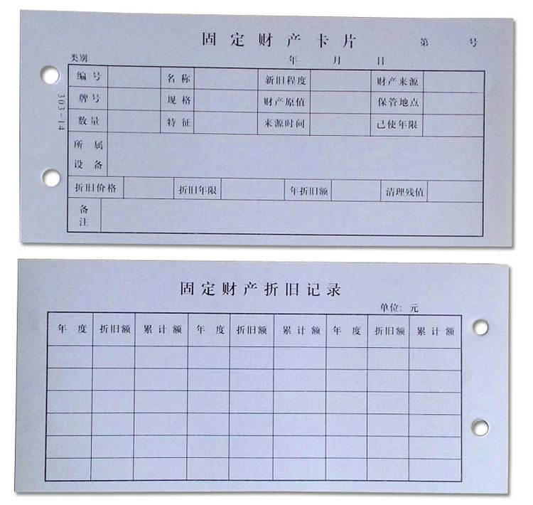 成文厚 303-14 固定资产登记卡 171*86mm 100张/包