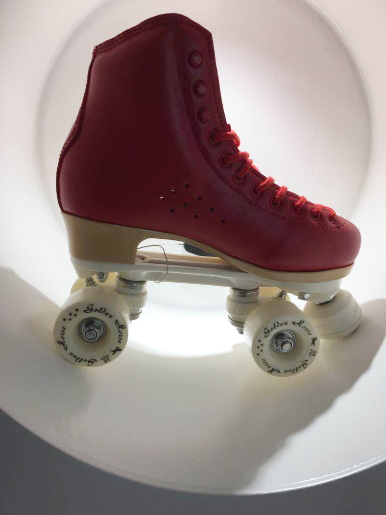 Golden Horse Quad roller skates being part of World’s Roller Museum’s collection