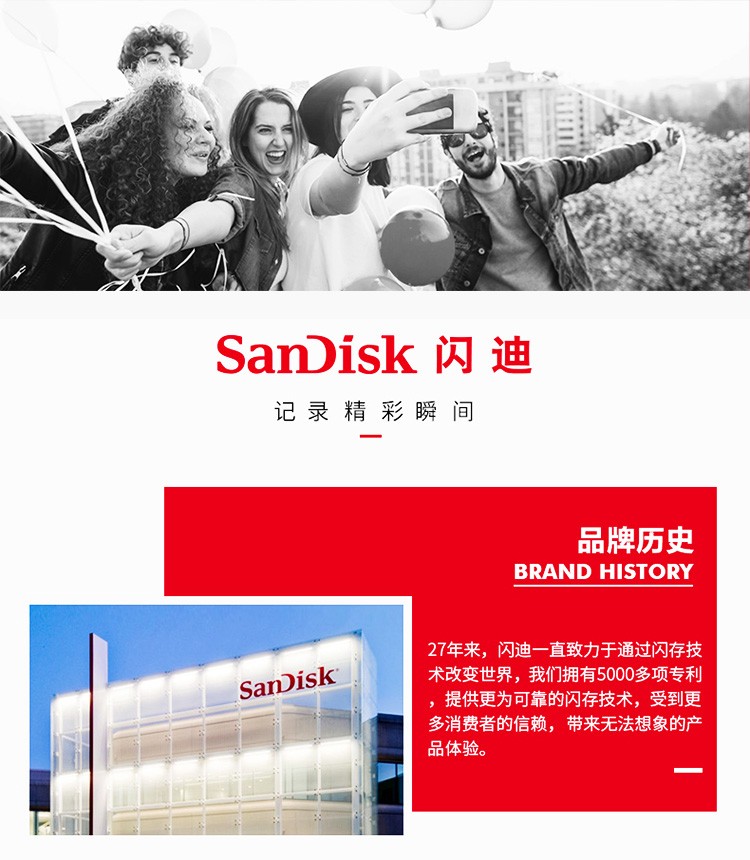 闪迪（SanDisk）CZ33 U盘  USB2.0 酷豆 黑色 车载优选