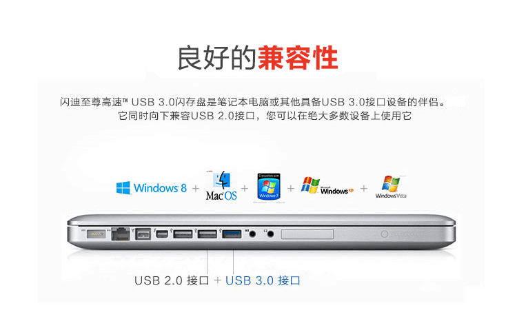 闪迪CZ48至尊高速USB3.0 U盘   读速100MB/s