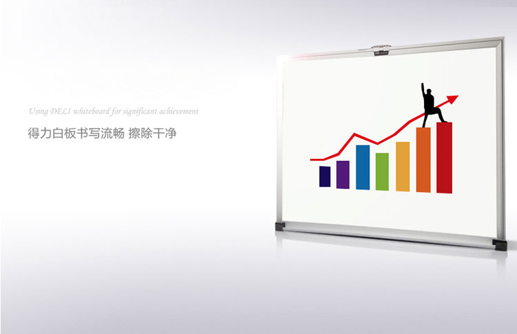 得力(deli)120*90cm磁性办公教学会议挂式白板悬挂式写字板黑板（附赠白板擦 白板笔 磁钉）7845