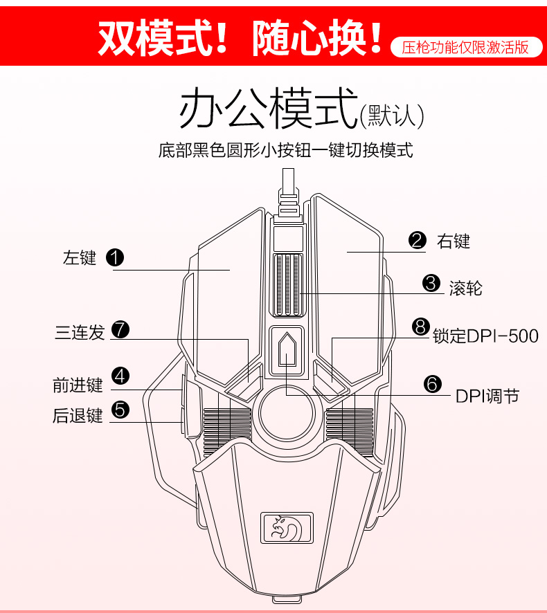 新盟M338 曼巴蛇3代电竞鼠标