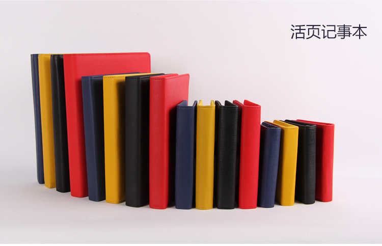 萨博  35326 皮面商务办公活页笔记本 A6 黄色