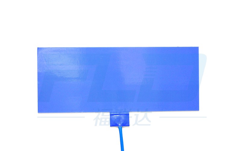  the battery into a blue silicone heating film